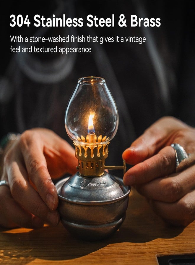 Thous Winds Oil Lamp, Brass Vintage Oil Lantern, Windproof Light for Outdoor Camping Garden Home Decor -Luminara - Image 2